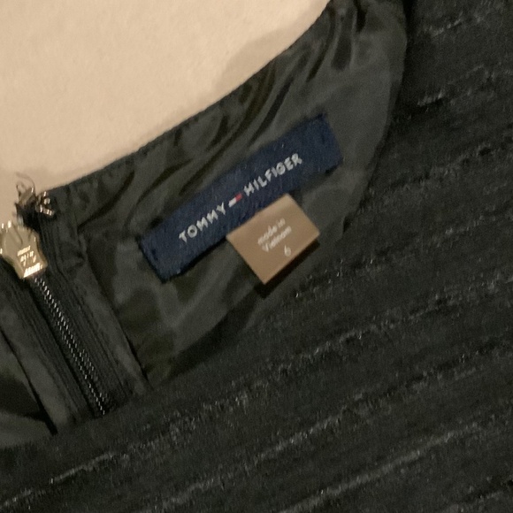 Tommy Hilfiger Black 6 Sleeveless, A line, Belted Dress LBD Normcore Scandi - Picture 4 of 8